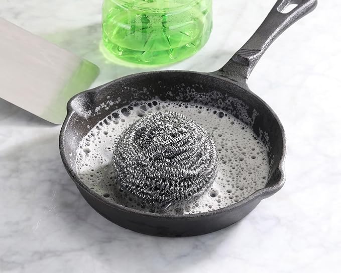 New Star Foodservice 54460 Extra Large (50 Grams) Stainless Steel Sponges Scrubbers, Set of 12