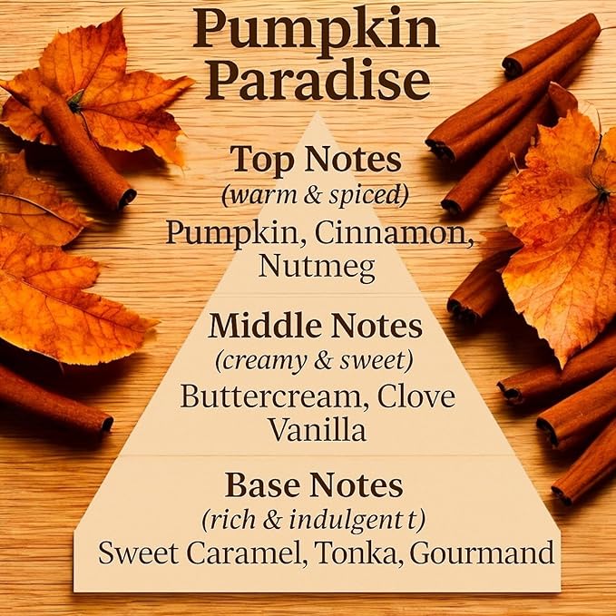 Polished Paradise Co Paradise Scents Carpet and Upholstery Deodorizer, Fall Scent Powder for Rugs and Textiles, 16 Oz (Pumpkin Spice Paradise)