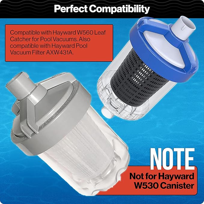Swimables Leaf Canister Basket Compatible With Hayward W560 Leaf Catcher for Pool Vacuum | Also Compatible With Hayward Pool Vacuum Pool Vacuum Filter AXW431A | Designed for W560 Hayward Leaf Canister