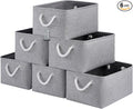 Large Storage Baskets- 15.7x11.8x8.26 inch Storage Bins for Shelves and Closet Organizing, Foldable Fabric Bin for Home Organization Clothes and Laundry (6-Pack, Gray)