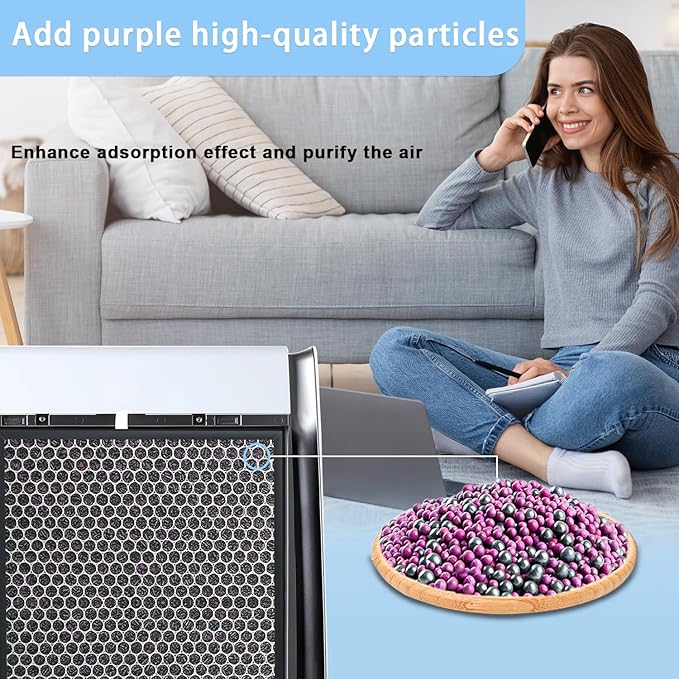 10-Pack 3000 Replacement Filters Compatible AD3000 Air Purifi-er, 3000,3000M, 3000Pro Air Purifi-er,2 air filter, 2 Activated Carbn and 6 Extra Carbn Pre-Filters