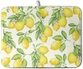 Wnoesat Summer Lemon Drying Mat Watercolor Fruit Yellow Lemon With Green Leaf Floral Dish Drying Mats for Kitchen Counter 18×24 Inch Microfiber Absorbent Dish Pad