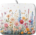 Colorful Flower Dish Drying Mat 16x18 Inch Botanical Floral Drainer Rack Mats Washable Absorbent Dish Dry Pad for Kitchen Counter Sink