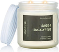 M&SENSE Eucalyptus Sage Scented Candle, 2-Wick 70-Hour Long Lasting Burn Time 11.6oz Natural Soy Wax Non Toxic Relaxation Candle for Home Decor Birthday Gifts Easter Supplies