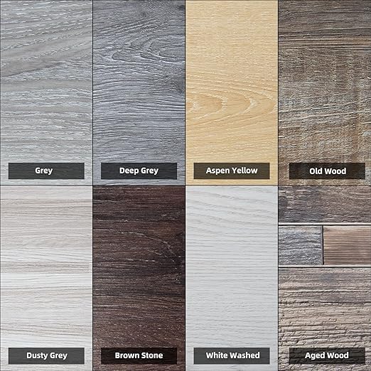 Art3d Peel and Stick Floor Tile Vinyl Wood Plank Samples Set of 8, Rigid Surface Hard Core Easy DIY Self-Adhesive Flooring