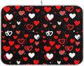 Black Love Heart Dish Drying Mat for Kitchen Countertop 18x24 Happy Valentine's Day Large Drying Mat Reusable Quick Dry Dish Sink Mats Easy Clean Decorative Essentials