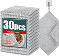 Desolio Cleaning Cloths, Multipurpose Wire Miracle Cleaning Cloths, Multipurpose Wire Dishwashing Rags for Wet and Dry, for Washing Dishes, Sinks, Counters, Stove Tops (30 Pcs)