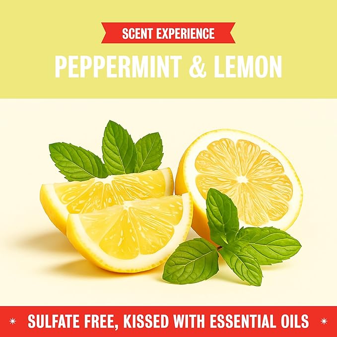 Rebel Green Natural All-Purpose Cleaning Spray - Plant-Derived Multi-Surface Cleaner with Essential Oils for Kitchen, Bath, Countertops and More - Peppermint & Lemon Scent - 16 oz - 2 Pack