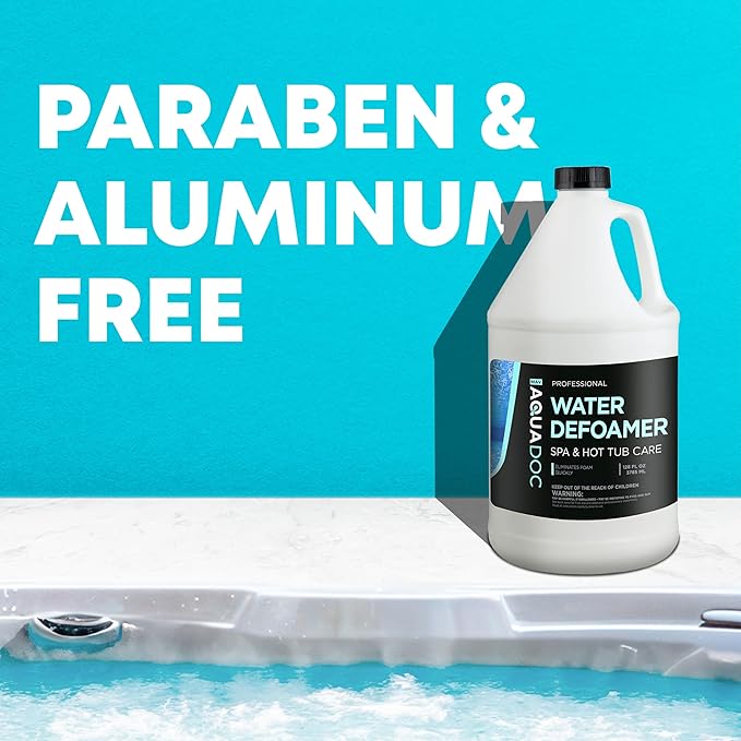 Hot Tub Defoamer - Spa Defoamer for Hot Tub Owners 128oz, Spa Anti Foam to Keep Foam Down, Hot Tub Chemicals Made in USA - AquaDoc