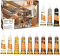 Hupeyna Wood Furniture Repair Kit, 12 Colors Wood Repair Kit, Wood Touch up Fillers, Repair Scratch, Cracks, Discoloration for Wooden Cabinet, Floor, Door, Table Surfaces Wood Filler Paint