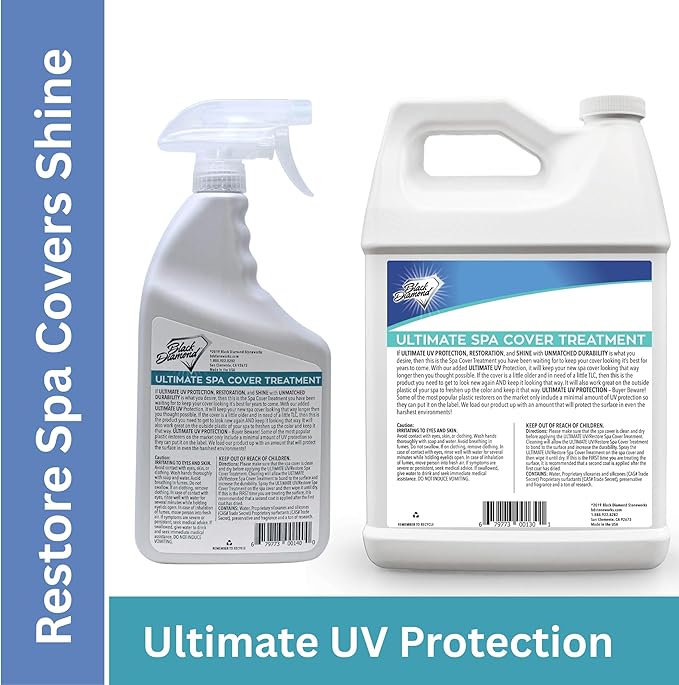 Ultimate UV/Restore Spa & Hot Tub Cover Cleaner and Protectant Treatment. Conditioner for Vinyl Cover Conditioner Spray Restores Your Cover to Look New. Simply Easy to Use