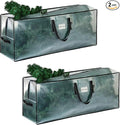VENO 2 Pack Clear Christmas Tree Storage Bag - Fits 7.5 Ft Artificial Trees, Heavy Duty Large Bags with Zipper, Durable Handles, and Labeling Card Slot, Alternative to Storage Boxes with Lids (2 Pack)