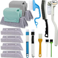 14Pcs Window Track Cleaning Tools, Deep Clean Groove Gap cleaning brush Kit for Window/Door Tracks, Sliding Doors, Tile Lines, AC Vents, Keyboards