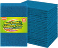 UNIMADE Non-Scratch Scouring Pads, 24Pcs Household Scour Pads for Kitchen, Garage and Outdoors, Reusable Dish Scrubber Pads for Pan and Metal Grill - Blue