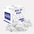 Premium White T-Shirt Cleaning Rags (10 lbs. Box) – White Cotton Rags for Cleaning, Staining, Painting, Oil, Grease & Dust Removal – Shop Rags Bulk for Multipurpose use