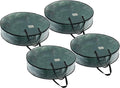 VENO 4 Pack Christmas Wreath Storage Container - 30 Inch Clear Wreath Bag, Christmas Garland and Holiday Decoration Organizers with Zipper and Durable Handles (Clear, 30"-4 Pack)