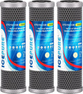 ICEPURE 1 Micron 10" x 2.5" Whole House Upgraded Coconut Shell Activated Water Filter Lead Remove Filter Cartridge Replacement for WFPFC8002, SCWH-5, WHCF-WHWC, FXWTC, CTO10-CQB, RO Unit, 3PACK