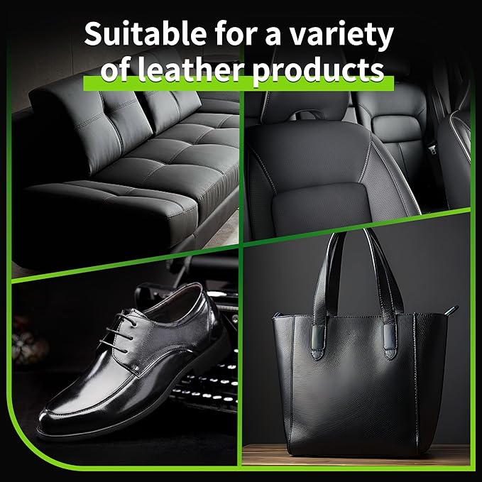 WERNMIND Leather Cleaner and Conditioner Care Kit for Car Interiors,CarSeats,Couches,Purses,Sofas,Bags,Jackes,Synthetic,Furniture,Boots,Shoes