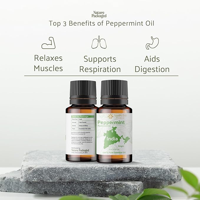 Peppermint Essential Oil - Direct from Norex Flavours India - Steam Distilled - Aceite Esencial de Menta for Aromatherapy, Massage, Diffuser, DIY Candle and Soap Making - 2lbs