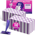 Wet Jet Refills, 50 Count Microfiber Wet Jet Pads for Swiffer Mop, Disposable Multi Surface Swifter Pads Refill, Floor Cleaner for Mopping, Heavy-Duty Absorbent and Stickiness