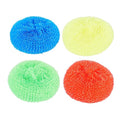Restaurantware Plastic Dish Scrubbers 40 Pack 2.953 x 2.953 x 0.984 Inches Durable Non-Scratch Scrubbers Plastic Mesh Cleaning Pads Easy Grip Assorted Colors for Multi-Surface Cleaning
