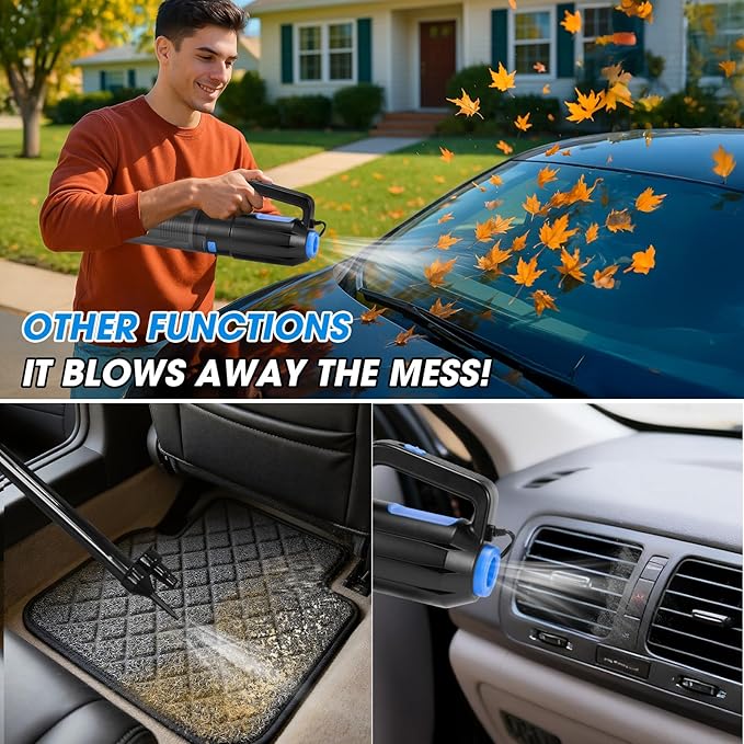 vioview 25PCS Car Cleaning Kit, Car Detailing Kit Interior with High Power Handheld Vacuum Cleaner, Windshield Cleaner, Cleaning Gel, Professional Auto Accessories for Men, Women