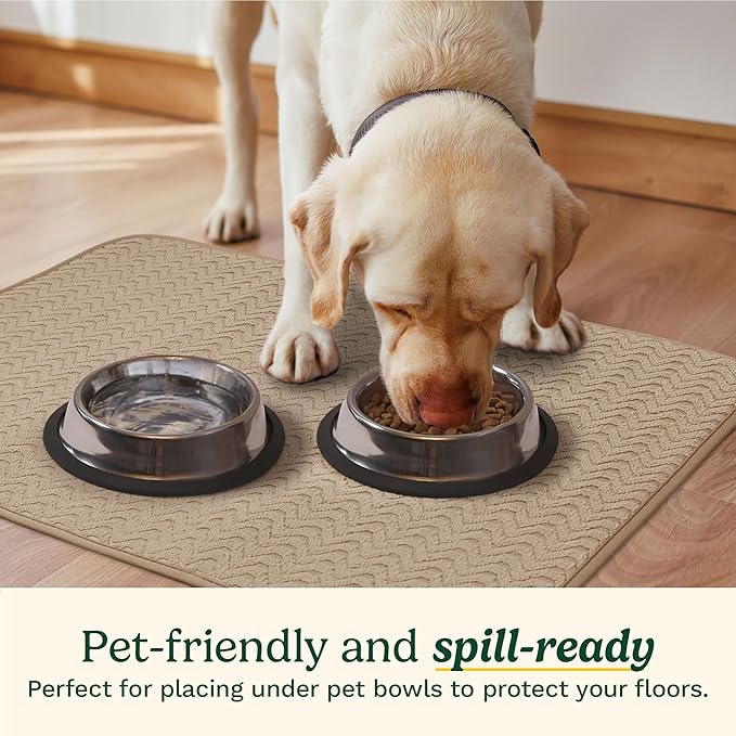 Cuisinart Dish Drying Mats for Kitchen Counter - (2) 18" x 24" Ultra Absorbent Dish Drying Mat XL - Foldable, Machine Washable, Fast Drying Dish Mat