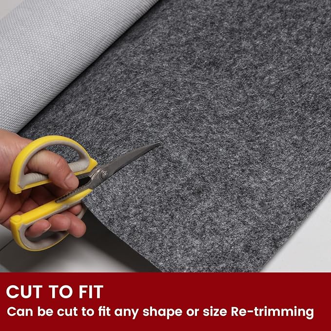 Waterproof Rug Pad, 9x12 ft Area Rug Non-Slip Carpet Pad, Non-Slip Rug Pads for All Floors and Finishes, Felt Pad for Hardwood Floors, Keeps Carpets in Place Soft and Safe