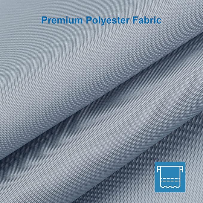 Amazer Light Gray Shower Curtain Liner, Light Gray Fabric Shower Liner, 2-in-1 Bathroom Shower Curtain and Liner, 12 Grommet Holes, Water Proof, Machine Washable, Hotel Quality, 72 x 72 Inches
