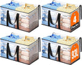 Extra Large Heavy Duty Moving Bags, Storage Bags with Strong Zippers & Handles, Packing Bags for Moving Essentials, Ideal Storage Tote for Home, Dorm & Storage Solutions, 93L, 4 Packs, Clear