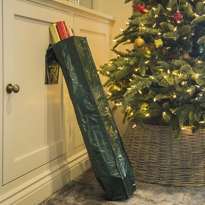 NEW 7.5 ft Christmas Tree Storage Bag – Reinforced Heavy Duty Christmas Tree Bag For Artificial Tree – Waterproof with Durable Handles & Zipper – Holiday Xmas Tree Storage Bag (GREEN)