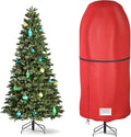 Upright Christmas Tree Storage Bag,Oxford Fabric Tear Resistant Adjustable Xmas Tree Storage Bag for 6 FT Assembled Tree Standing with Ornaments,Christmas Tree Cover Waterproof