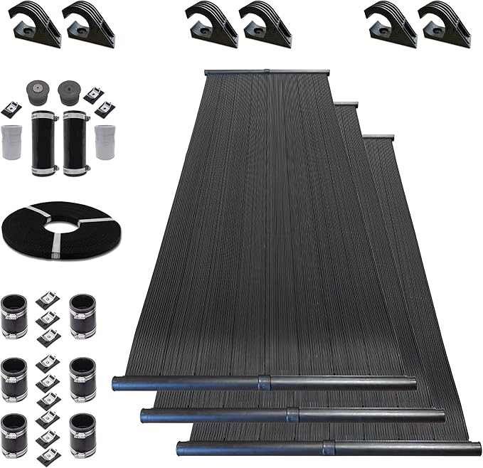Highest Performing Design - DIY Solar Pool Heater Kit - 15-20 Year Life Expectancy (3-4x10 / 1.5" I.D. Header)