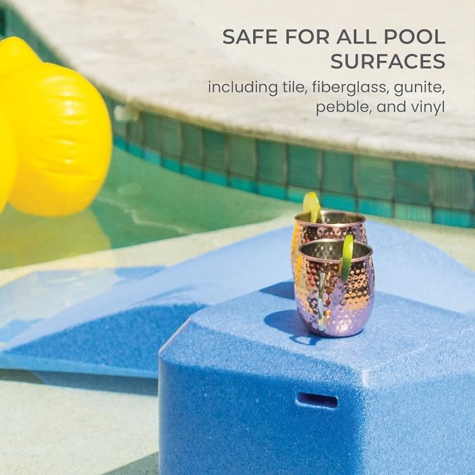 Aqua Outdoors in-Pool Side Table Large for 10-14 in. of Water (Gray Granite)