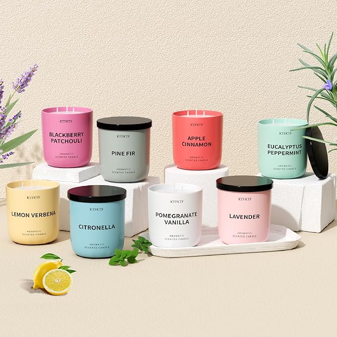 BlackBerry Patchouli Scented Candle for Home, 14.1oz 80 Hour Long Lasting Aromatherapy Candles for Focus & Balance, Non-Toxic Essential Oil & Soy Wax | Fruity-Spicy Earthy Fragrance