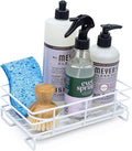 Handy Home Concepts Kitchen Sink Sponge Soap Holder For Countertop Large White Kitchen Soap Tray Sink Organizer