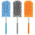 TIMIVO Mini Duster for Cleaning, 360° Bendable Hand Dusters with Extension Pole, Washable Small Duster for Car Interior, Office, Furniture