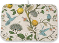 Boho Dish Drying Mat 18x24 Inch Vintage Lemon Floral Blue Bird Drying Mat Chinoiserie Flower Spring Summer Seasonal Absorbent Dish Drying Pad Dish Rack Drainer Mats for Kitchen Dining Counter