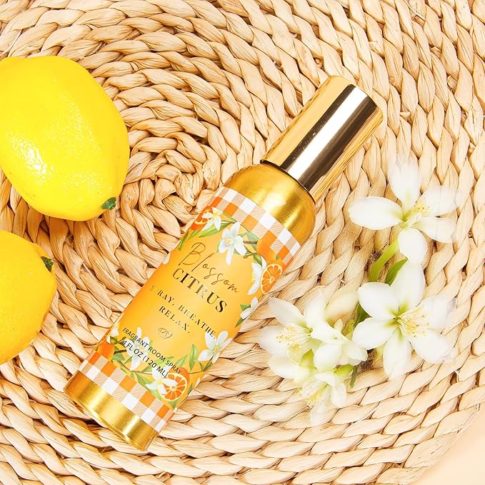 Room Spray, Blossom Citrus, 4 fl oz, Air Freshener for Home, Long-Lasting Odor Eliminator for Bathroom and Office
