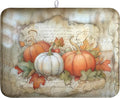 Wnoesat Autumn Kitchen Drying Mat 18x24 Inch Fall Pumpkin Maple Leaves Dish Drying Mats for Kitchen Counter Thanksgiving Absorbent Microfiber Dish Rack Mat for Coffee Bar Sink