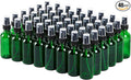 2 oz Glass Spray Bottles, Reusable Fine Mist Sprayer Small Spray Bottle, Leak-Proof Design, Perfect for Travel, Skin Care, Perfumes, Botanical, Cleansing (Green, 2oz-48pcs)