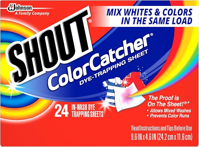 SHOUT Color Catcher, Dye-Trapping Sheets, 24 Sheets (Pack of 2)