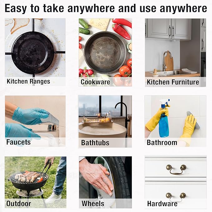 Jumuk Supplies Daily Dish Scrubber Sheet Non-Scratch Household Disposable Cleaning Sponges | Recyclable, Eco-Friendly & Perfect for Kitchen, Home Cleaning and Outdoor Use (2, Grey)