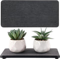 NiuYichee 2 Pcs Water Absorbing Stone Trays, Kitchen/Bathroom Sink Soap Dish, Diatomite Tray Used for Hand Soap & Cosmetic Bottles in The Modern Home, 4" W x 8.3" L, Dark Gray