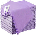 Puomue 10 Pack Microfiber Glass Cleaning Cloth, 10.8 Inch X 13.8 Inch, Lint Free Quickly Clean Windows, Mirrors, Glasses, Phone Screens, Camera Lenses, Purple