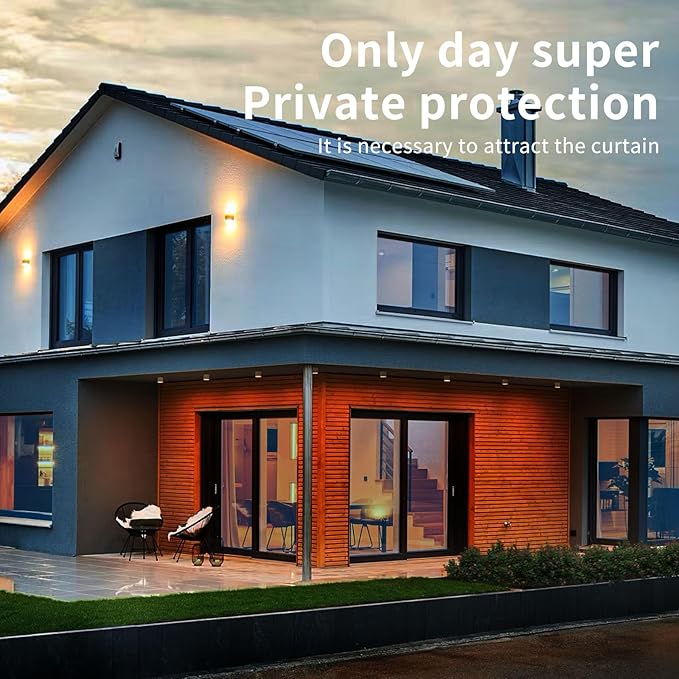 Window Privacy Film One Way Daytime Mirror Tint Treatments UV Heat Control Vinyl Stickers Sun Block Glass Paper Door Covering Reflective 23.6 Inch x 13.1 Feet Blue Silver
