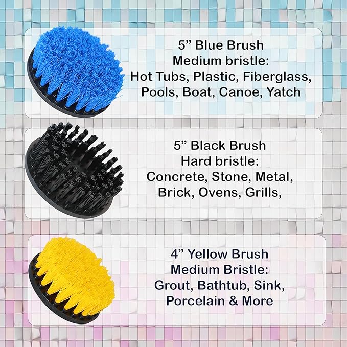 MB Stone Care Easy Oxy Marble Tile Grout Cleaner with Drill Brush KIT - Cleans Granite, Stainless Steel, Fabric, Quartz, Glass (Quart Bundle)