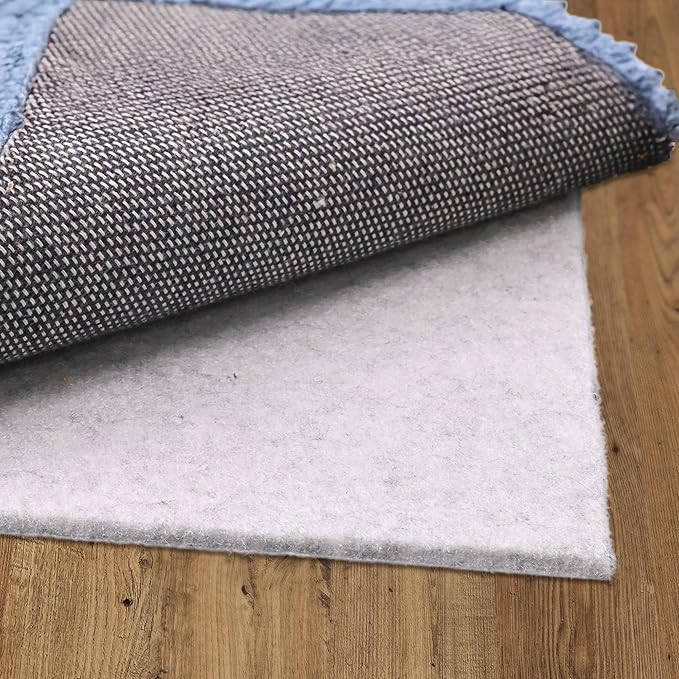 HOMEK 4' x 6' Non Slip Rug Pad Waterproof, 1/4" Thick 100% Felt +Rubber Rug Pad, Under Area Rug Pad Protective Cushioning Rug Pads Carpet Gripper Keep Rugs in Place, Safe for All Floors