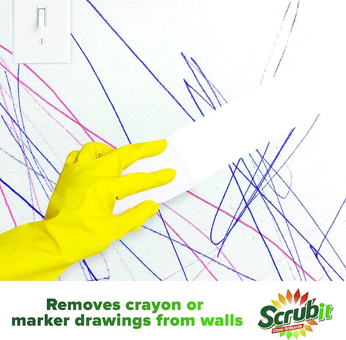 (20 Pack) Extra Thick Magic Sponge Eraser by SCRUBIT- Kitchen, Bathroom, Floor and Wall Cleaner - Miracle Melamine Cleaning Sponges- Durable Long Lasting Foam Scrubbing Pads for Tough Stains and Dirt