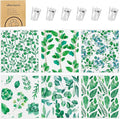 Needbrock 6 Pack Swedish Dishcloths for Kitchen, Swedish Rags Absorbent Green Leaf Dish Cloths Dish Towels with Adhesive Clips, Reusable Paper Towels No Odor for Cleaning Home Kitchen